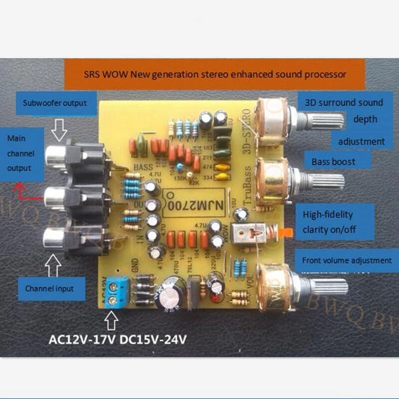 

BWQ 3DSRS Next-Generation Stereo Enhancement System Audiophile Sound Processor Audio Upgrade Board