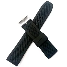 Водонепроницаемый 22 мм черный силикон/Резина радиан Arc градусов ремешок части часов ремешок+ пряжка+ инструмент