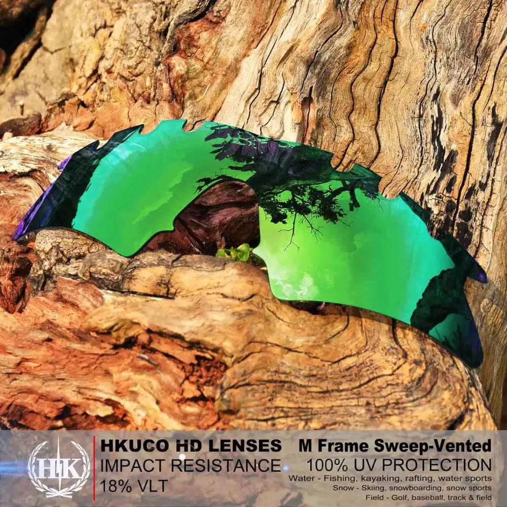 HKUCO для M Frame Sweep-солнцезащитные очки с отверстиями поляризованные Сменные линзы - Цвет линз: GREEN