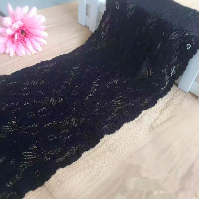 

Ширина 18 см, черная эластичная кружевная отделка, аксессуары для шитья/одежды, 5 ярдов/Лот