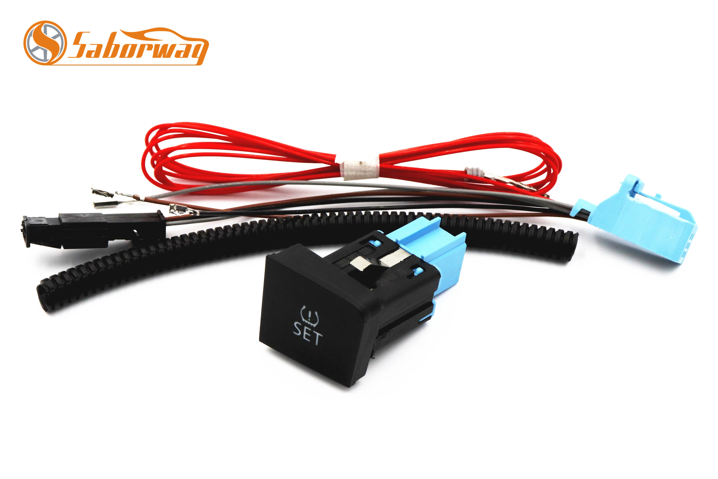 Кнопка контроля давления в шинах Saborway TPMS + проводной жгут для Passat B6 CC 35D927121 35D 927 121 /