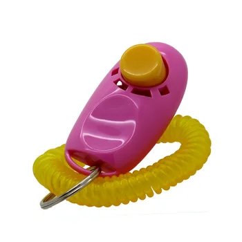 

Pet Dog Button Training Click Clicker Trainer Training Aid Wrist Strap Guide 2000pcs Dog Clicker