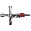 Clé multifonctionnelle 4 en 1 pour armoire de commande électrique, croix triangulaire intérieure, clé de porte de haute qualité ► Photo 3/6