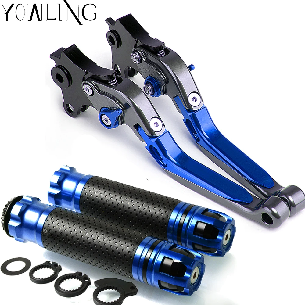 

Motorcycle Adjustable folding handle Brake Clutch Levers Handlebar Hand Grips Set For Kawasaki ZZR600 2005 2006 2007 2008 2009