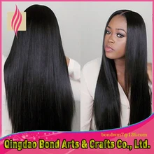 Free Shipping Straight Brazilian Virgin Hair Glueless Full Lace Wig Human Hair For Black Women,With Baby Hair Natural Hair Line