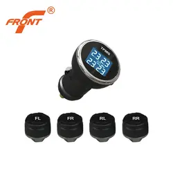 DIY TPMS Беспроводной шин Давление мониторинга Системы/внешний Датчики Авто-прикуриватели/четыре круглых в то же время Дисплей