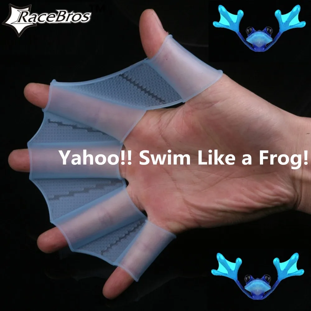 High Quality Swim Gear Fins Hand Adults  Flippers Frog Silicone Pool