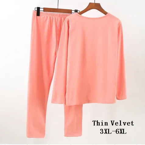 

New 2019 Women autumn early winter thin velvet long johns mujer underwears sets lingerie plus size xxxl 4xl 5xl 6xl