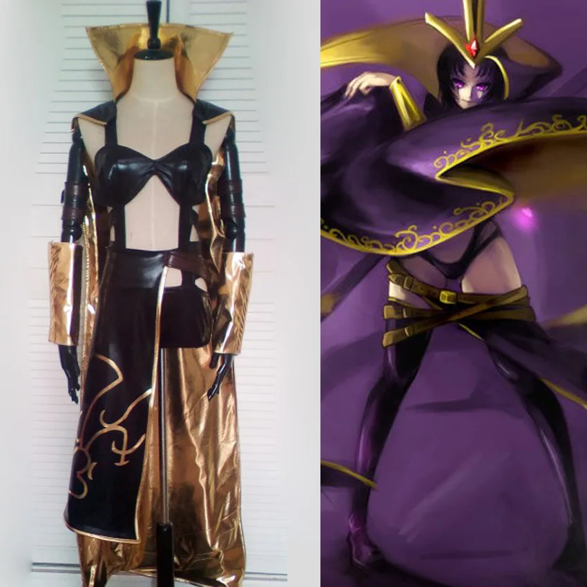 

LOL LeBlanc the Deceiver Classic Skin Custom Size Uniforms Cosplay Costume Free Shipping