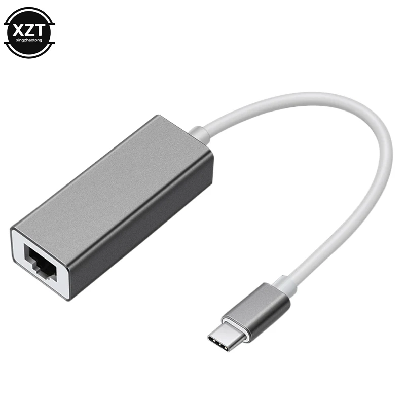 Внешний проводной USB C Ethernet адаптер Сетевая карта RTL8152 USB 2,0 type-C к RJ45 Lan для MacBook Windows 7/10 10/100 Мбит/с