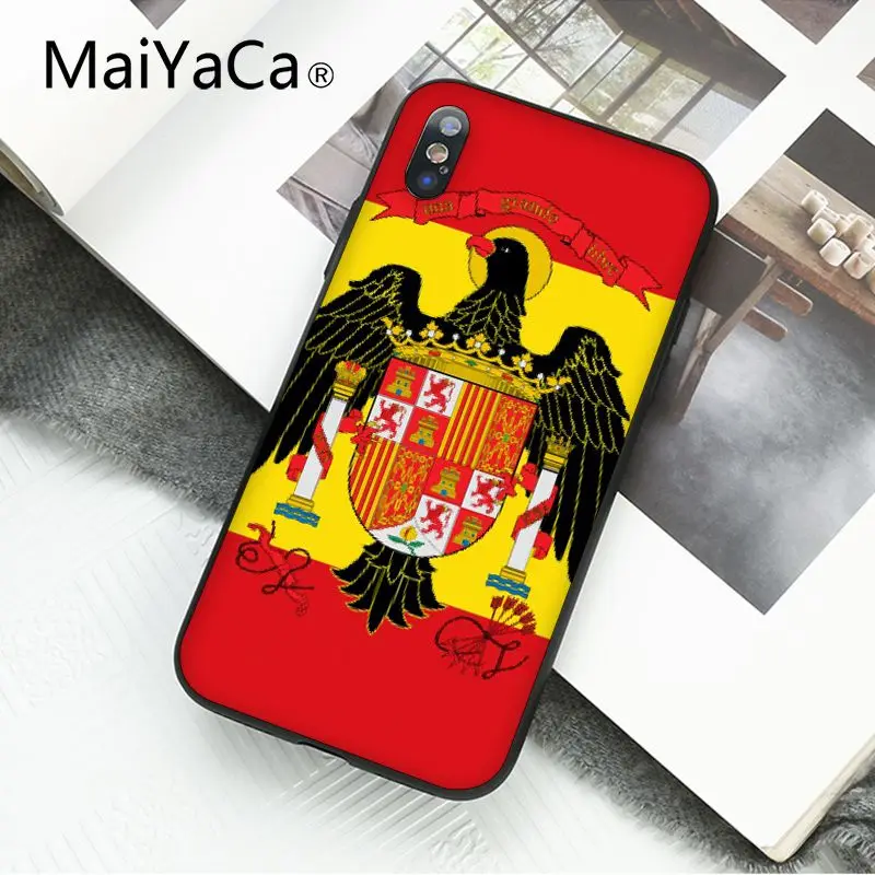 MaiYaCa чехол для телефона с испанским флагом для iphone 11 Pro 11Pro Max 6S 6plus 7 7plus 8 8Plus X Xs MAX 5 5S XR - Цвет: A10