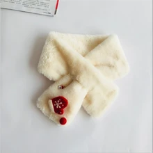 Детские зимние штаны Утепленная одежда шарф из искусственного меха Рождественский шарф для мальчиков и девочек плюшевые шею Детские Подарочные Нечеткие весенняя одежда милый шарф