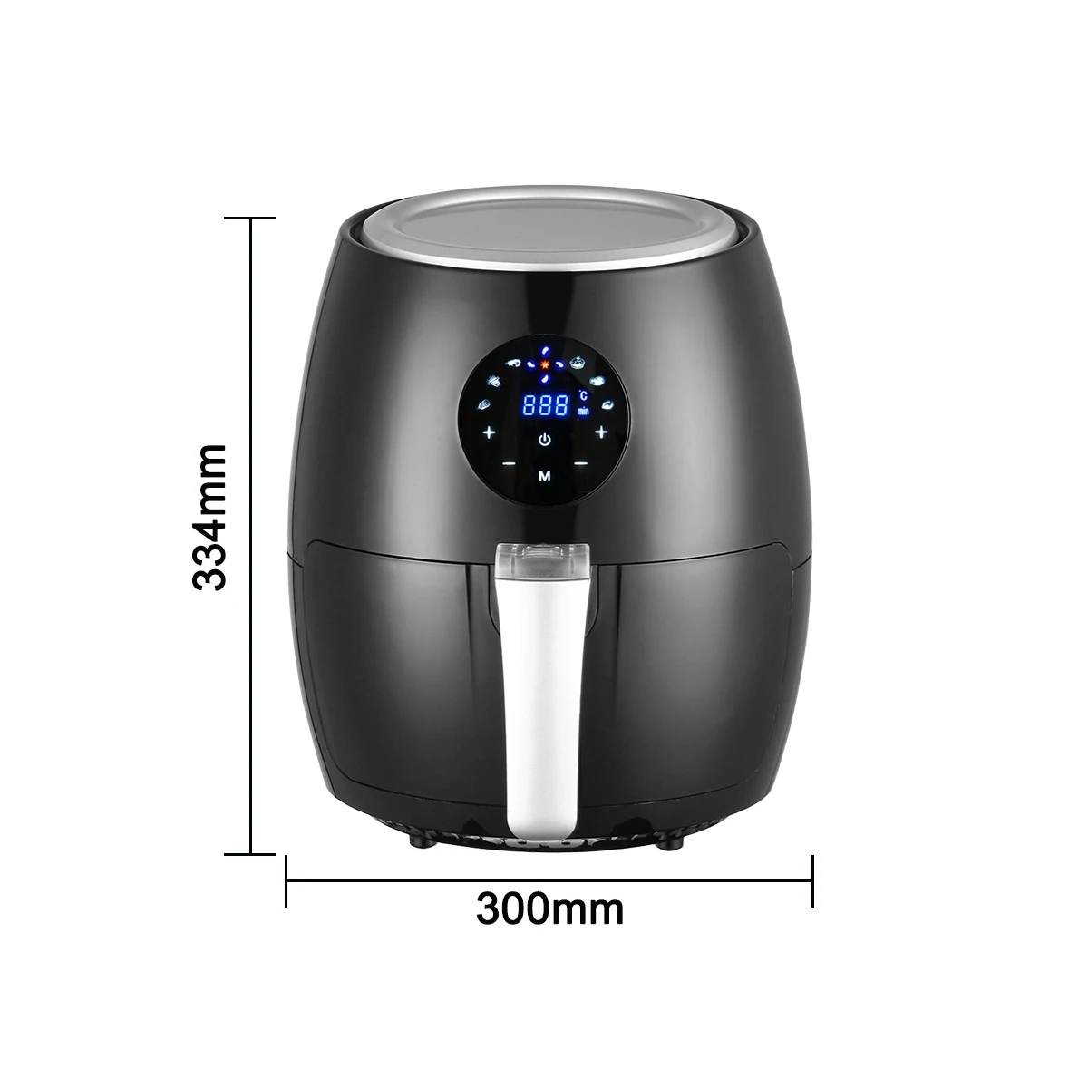  1350W 3.8L Electric Deep Fryer Air Fryer Digital LED Touch Screen Timer Temperature Control Power A - 33044597660