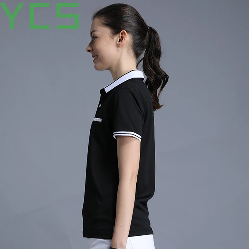YCS магазин на заказ из чистого хлопка Женская рубашка-поло/Мужская рубашка поло с печатью/вышивкой логотипа/текст/фотографии Фирменная форма