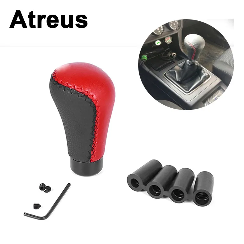 

Atreus Genuine Leather Car Gear Shift Lever Knob Accessories For Mercedes benz W204 W203 W211 AMG Mini cooper Skoda octavia a5