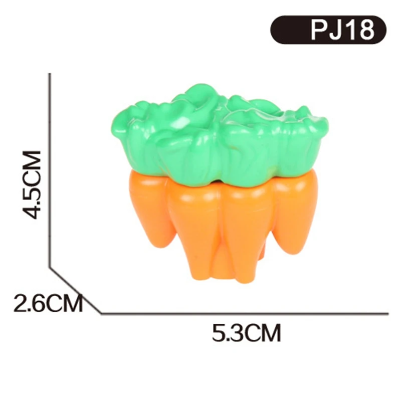 

Duplo Acciessories Kids Toys Diy Big particles Baby Food DPJ207 Carrot Single sale Gifts Model Sets Educational Toy Duploe Model