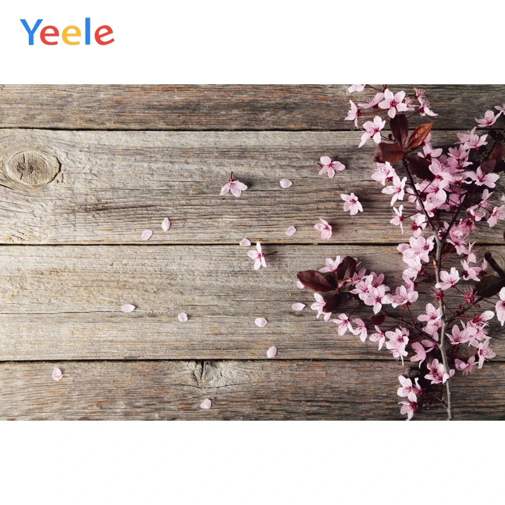 

Yeele Flowers Petal Planks Old Wooden Boards Cloth Photography Backgrounds Customized Photographic Backdrops For Photo Studio