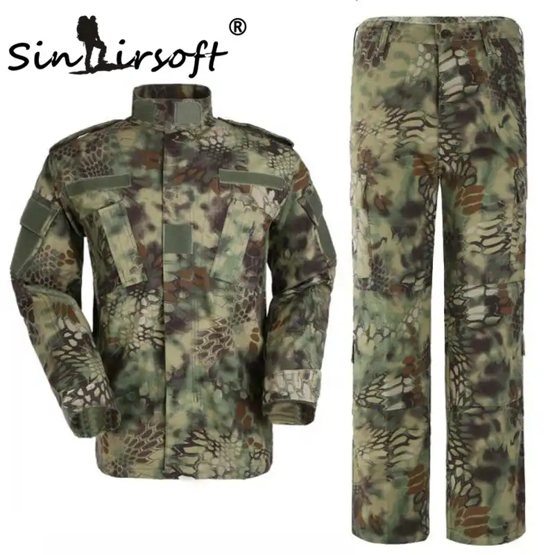 SINAIRSOFT Kryptek Mandrake Камуфляжный костюм в стиле милитари униформа. Рубашка + брюки, Airsoft тактический BDU Охота Одежда - изображение