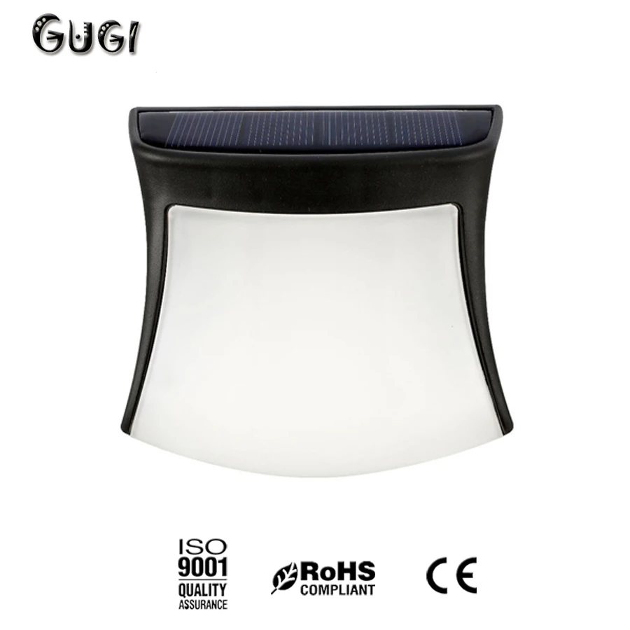 

GUGI NEW Solar LED Light Smile Face Waterproof Solar Lamp With Smart Light Sensor Garden Fence Outdoor mini Solar Lighting Lamp
