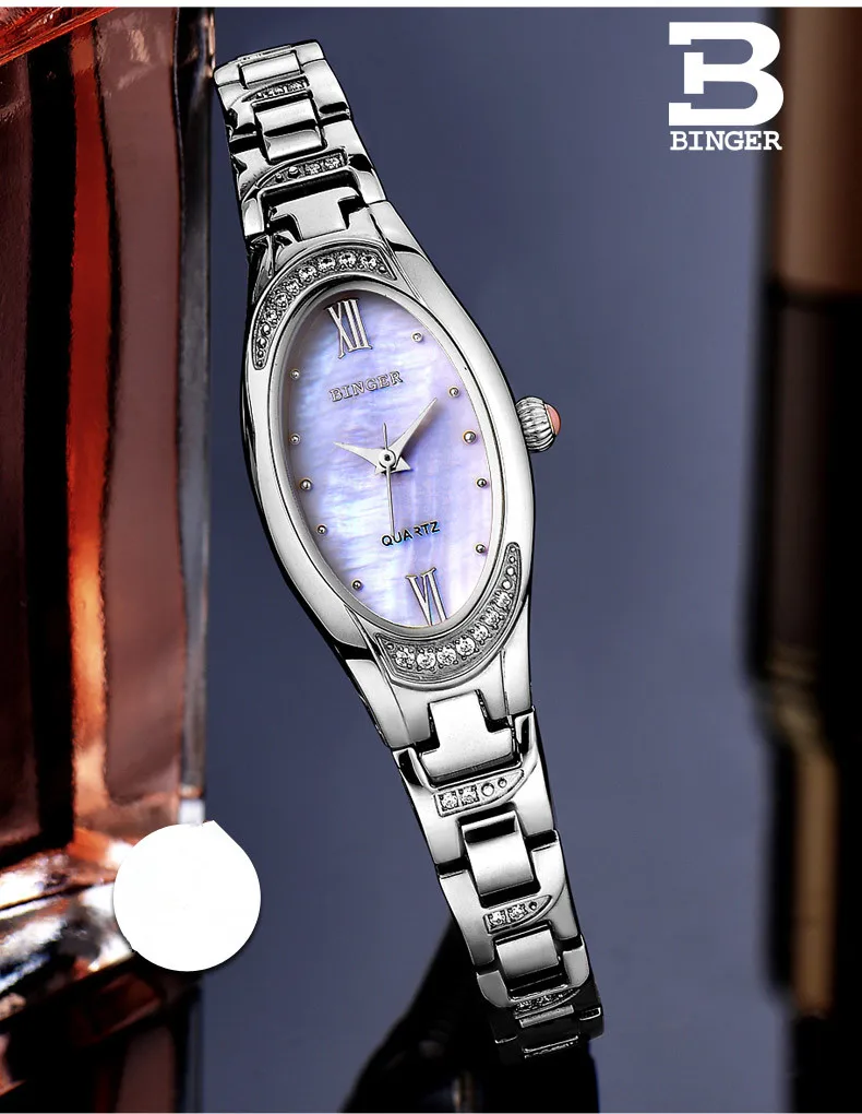 Mulheres Elegante Fina Pulseira de Relógio Analógico