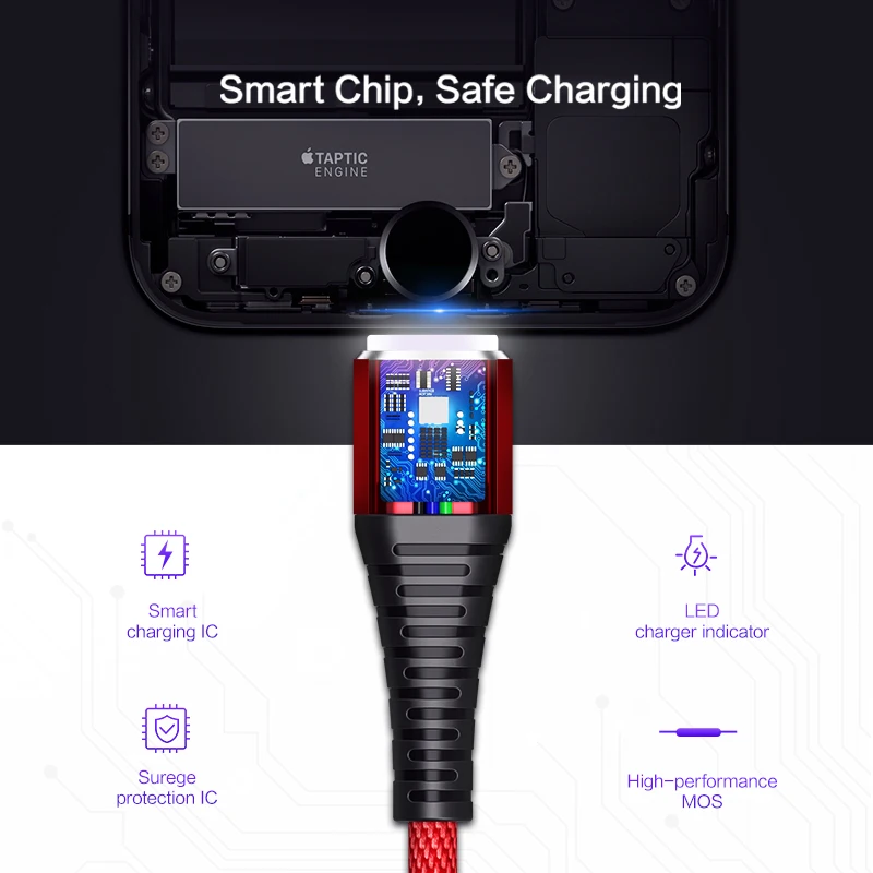  FLOVEME LED Für Beleuchtung zu USB Kabel Für iPhone X XS Max Schnelle Ladegerät Lade USB Daten Kabe