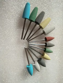 

12 pieces mix Dental SILICONE Polishers Resin Base Acrylic Polishing Burs 2.35mm