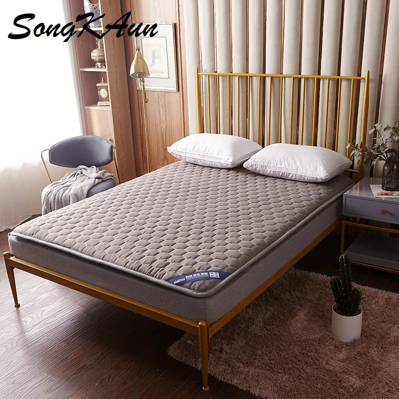 SongKAum стиль татами толстые теплые складные компрессионные кровати коврик с широким краем Лен матрас