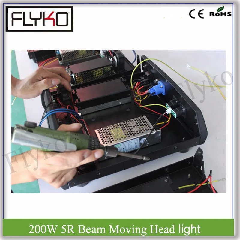 4 шт. Освещение сцены 200 Вт головка перемещения луча свет 5R ЖК-дисплей дисплей