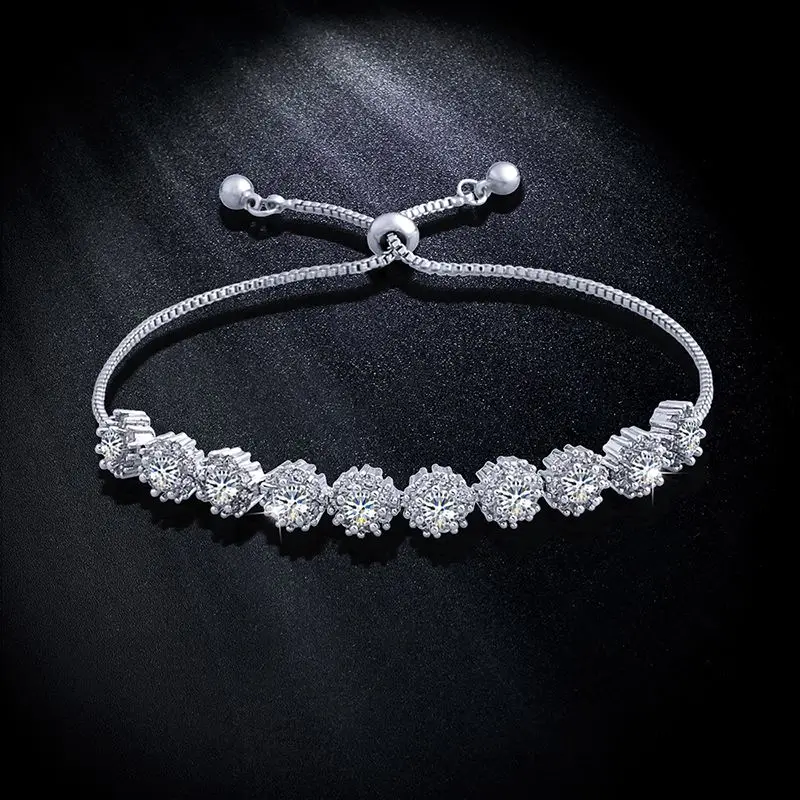 Top Quality Silver Bracelet Flower Simple Silver Bracelet Charm