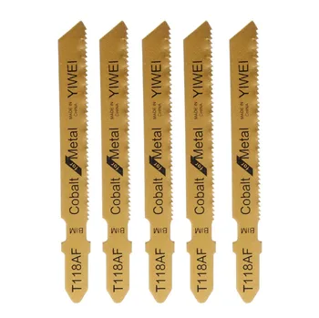 

5 Pcs HCS T118AF Jig Saw Blades Wood Metal Fast Cutting Reciprocating Saw Blade
