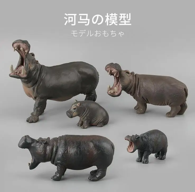 

Animal Hippopotamus Plastic Dolls Animal Collectible Model Action Figures #344 Kids Gift
