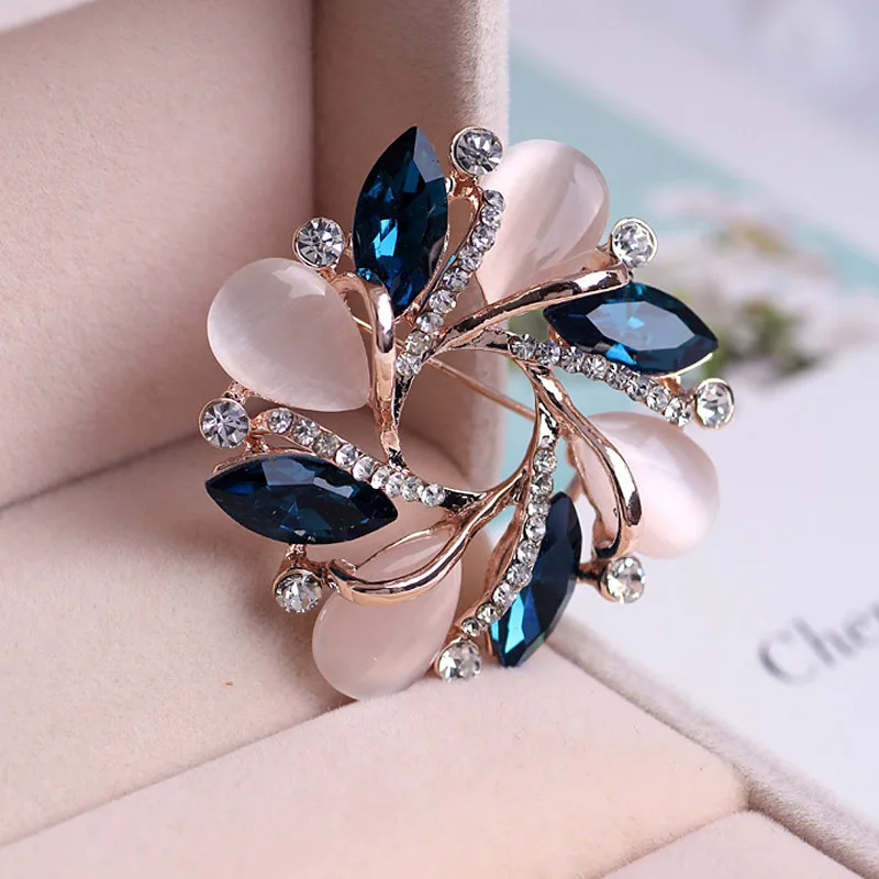 Eg /_ Femme Strass Émail Fleur Broche Mariage Fête Mariage Bijoux Healt