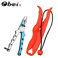 

1018 Fishing Plier Aluminium Alloy Light Lure Grip Plier Wire Cutter Fishing Kit With Pouch AND PP Hard Plastic Fish Controller