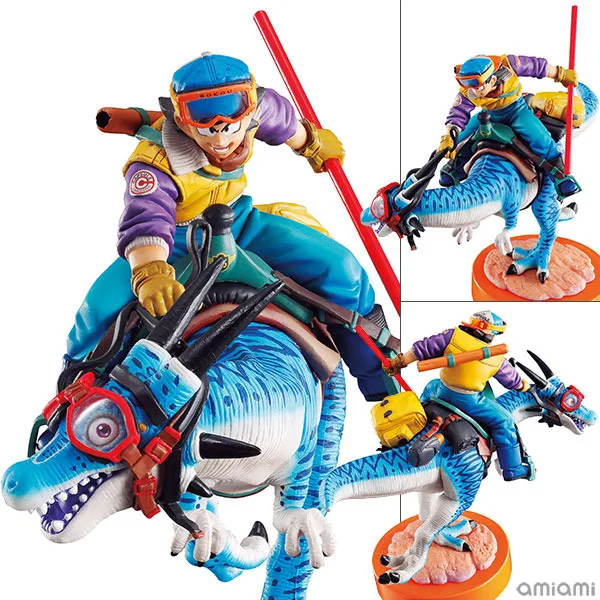 

MODEL FANS Dragon Ball Z Absolutely genuine 15cm MegaHouse MH DRM Son GOKU Riding a dragon blue color PVC figure toy Decoration