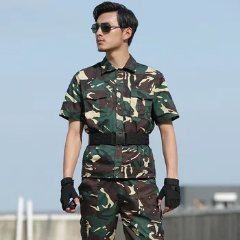 

Wholesale 2020 Summer Military Uniform Tactical Army Green Hunter Camouflage Shirts+ Combat Pants US Army Military CS Clothing