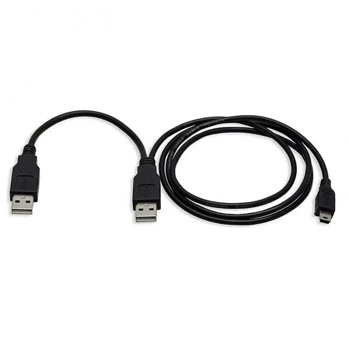 Dual USB 2,0 Тип к USB Mini 5-контактный Тип B x1 Y данных и Мощность кабель GDeals-15
