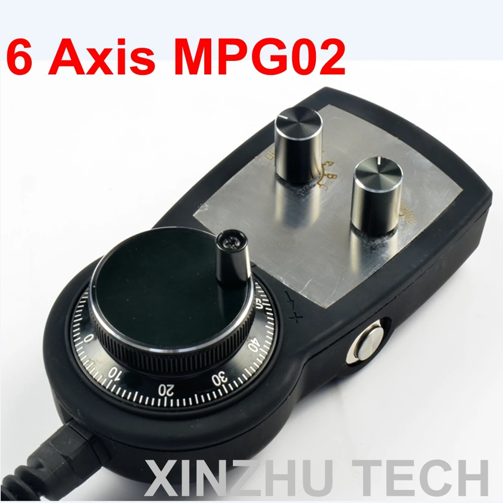 

6 Axis MPG02 Manual Pulse Generator With Handwheel for CNC machine Full function standard hand pulse With Sudden Stop Switch