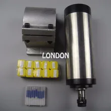 Комплект ЧПУ шпинделя ER16 1.5KW воздушное охлаждение шпинделя+ 1 шт. Опора шпинделя+ 10pieceER16+ 10 шт. ЧПУ гравировочные Биты