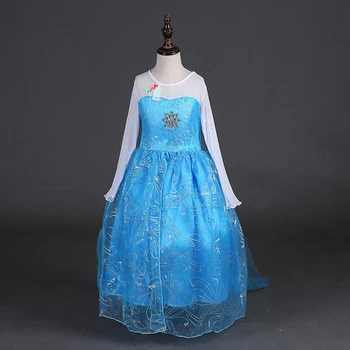 

Samgami baby 2018 girls dress Elsa and Anna Dress Custom Cosplay Summer Princess Costume for Children dress Girls party wearing