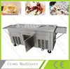 Free Shipping Intelligent temperature control Double round flat pan roll ice cream making fried ice cream machine 1