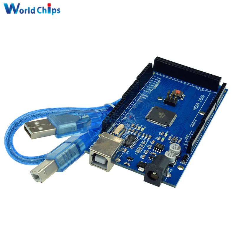 Плата Mega 2560 R3 Mega2560 REV3(ATmega2560-16AU CH340 CH340G) с usb-кабелем, совместима с usb-кабелем высшего качества