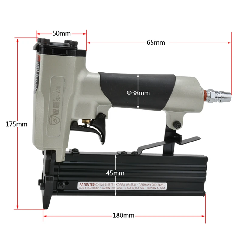 Borntun Пневматический воздушный степлер для тонких гвоздей степлинг пистолет гвоздильщик Пистолеты для деревообработки декоративные элементы для обивки внутренней мебели рама