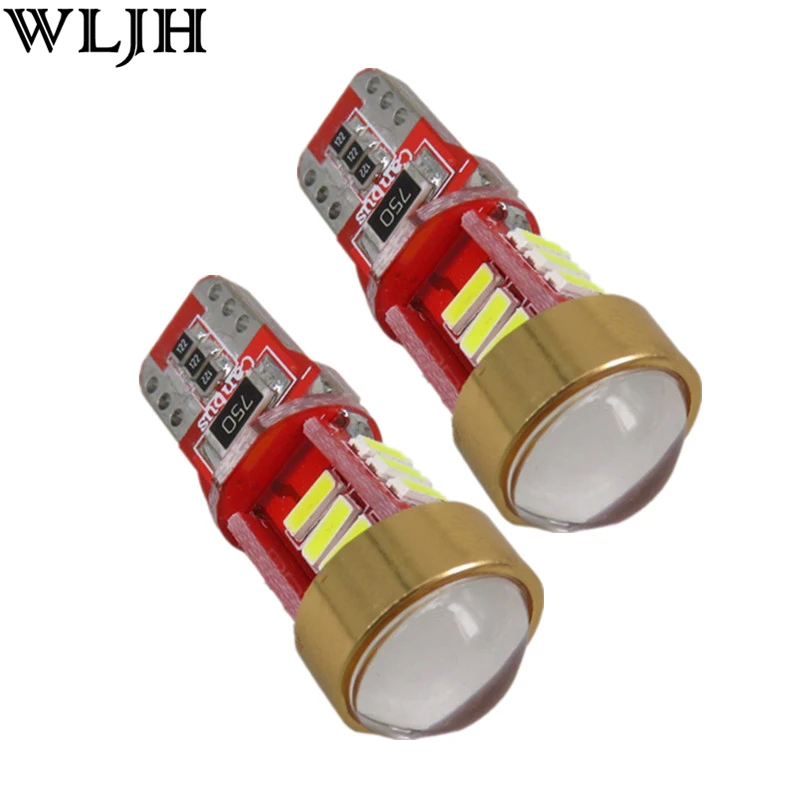 

WLJH 2x Canbus T10 LED W5W Car LED Projector Lens Auto Lamp for mitsubishi asx Evo V3 Lioncel Galant outlander lancer accessory