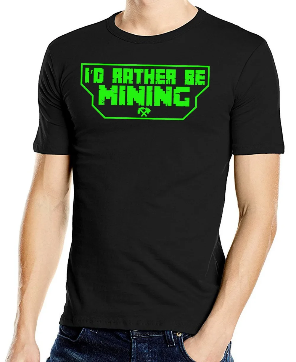 I'd Rather Be Mining Gaming T-Shirt Adults & Children Mining Game T-Shirt
