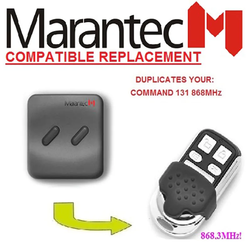 

Remote for Marantec D131-868 duplicator fixed code garage door remote 868mhz.