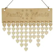 Wood Calendar Hanging Birthday Reminder DIY Board Birch Ply Plaque Sign Family & Friends Gift Drop Shipping YH-461161 Wood Calendar Hanging Birthday Reminder DIY Board Birch Ply Plaque Sign Family & Friends Gift Drop Shipping YH-461161