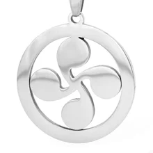 Lauburu Басков Крест Кулон символ единения обеих сторон зеркальной полированной нержавеющей стали Подвески для изготовления украшений 1 шт