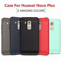 Роскошные высокое качество анти-капля углерода Волокно мягкий чехол для Huawei Nova plus Телефонные Чехлы для Huawei Nova задняя крышка 5.5 "Капа
