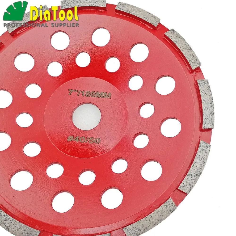 DIATOOL Diameter 180MM Diamond Single Row Cup Wheel For Concrete Masonry, Diamond Grinding Wheel, Bore 22.23mm Grinding Disc