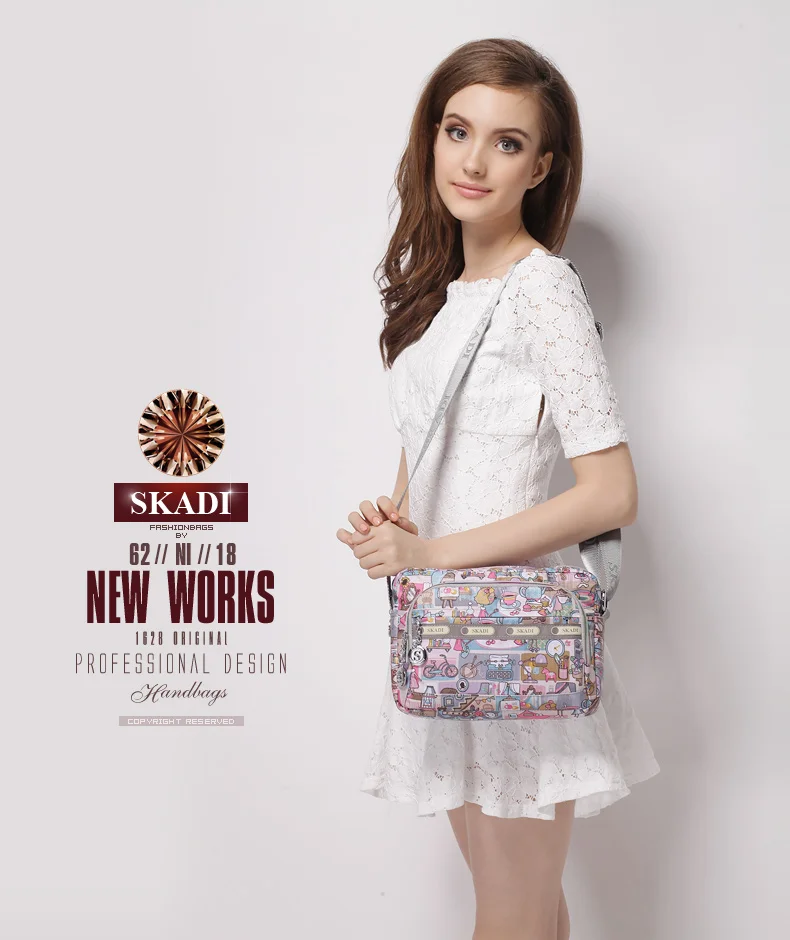 SKADI Повседневная мода женская сумка с несколькими карманами горизонтальная Маленькая женская сумка почтальон